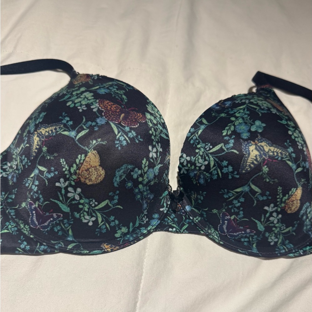 Victoria's Secret Black Floral Bra
